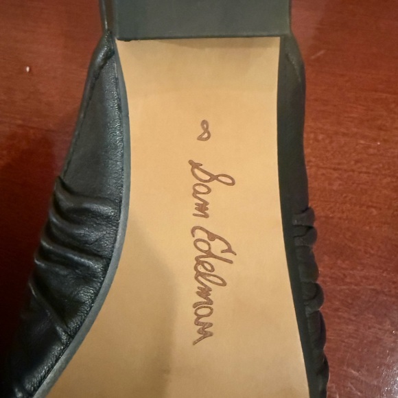 Sam Edelman Black Leather Flat Mules - Picture 1 of 6
